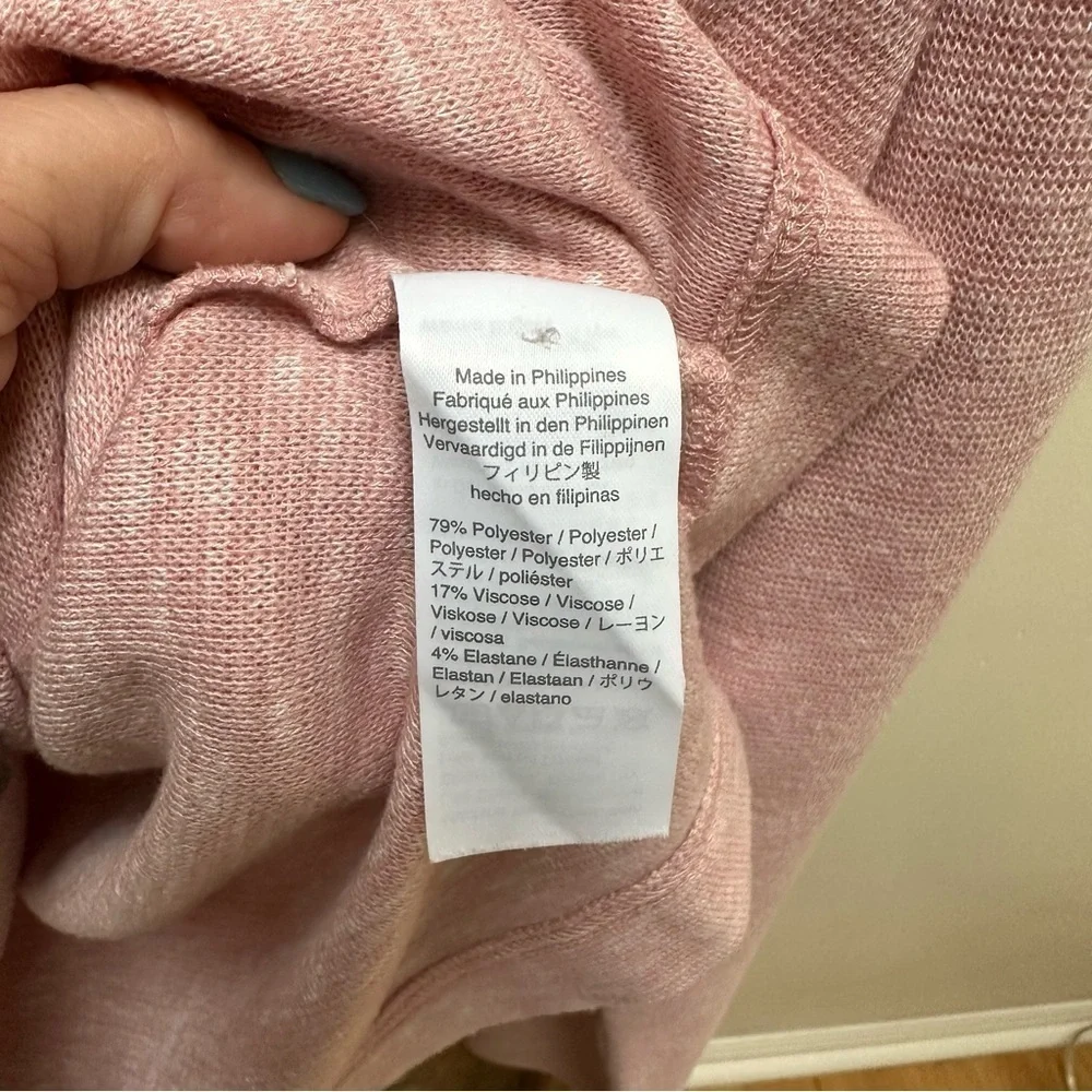 J. Crew Vintage Fleece Sweater Pink V-Neck Pullover Coquette Casual‎ Preppy M